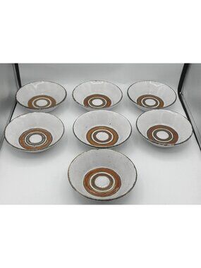 Earth by W.R. Midwinter 6-1/2 Inch Coupe Cereal Bowls Set of 7 Pattern: MDWEAR